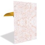 Tink Kendinden Yapışkanlı Yer Zemin Kaplama, Duvar Kaplama, Fayans Çıkartması Kehribar Mermer Desenli PVC Panel 41x62 cm (4 Adet / 1 m²)