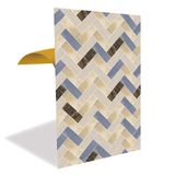 Tink Kendinden Yapışkanlı Yer Zemin Kaplama, Duvar Kaplama, Fayans Çıkartması Renkli Balık Sırtı Mermer Desenli Pvc Panel 41x62 Cm (12 Adet / 3 m²)