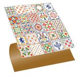 Tink Kendinden Yapışkanlı Zemin Duvar Sticker, Fayans Kaplama PVC Karo Modern Karo Desenli 30x30 cm (56 Adet / 5 m²)