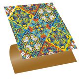 Tink Kendinden Yapışkanlı Zemin Duvar Sticker, Fayans Kaplama PVC Karo Talavera Desenli 30x30 cm (56 Adet / 5 m²)