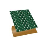 Tink Kendinden Yapışkanlı Zümrüt Balıksırtı Desenli Pvc Karo 30X30 cm (56 Adet) 5m2