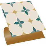 Tink Kendinden Yapışkanlı Zümrüt Çiçekli Desenli Pvc Karo 30X30 cm (33 Adet) 3 M2