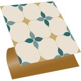 Tink Kendinden Yapışkanlı Zümrüt Çiçekli Desenli Pvc Karo 30X30 cm - (56 Adet) 5m2