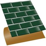 Tink Kendinden Yapışkanlı Zümrüt Metro Desenli Pvc Karo 30 x 30 cm (4 Adet) 0,36 M2