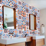 Tink Meksika Desenli Çok Renkli 30x30 cm Duvar PVC Karo