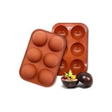Tinky Winky 6 Delikli Silikon Kalıp Çikolata, Kek, Puding için, El Yapımı Sabun, Yuvarlak Şekilli Yarım Küre