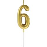 Tinky Winky 6 Yaş Gold Rakam Mum Altın Renk Doğum Günü Pasta Mumu Sarı Renkli