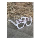 Tinky Winky 8 Adet Konsept Gözlük Rose Gold Renk Team Bride Yazılı Beyaz Bekarlığa Veda Partisi Gözlüğü Team Bride Rose