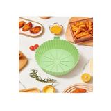 Tinky Winky Airfryer Silikon Pişirme Kabı Hava Fritözü Kalıbı Airfrey Airfray Airfrayer Pişirme Kağıdı 21 Cm Yeşil
