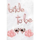 Tinky Winky Bride To Be Folyo Balon Seti - Bekarlığa Veda Bride Partisi Balon Süsleme Rose Gold Set Rosegold