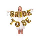 Tinky Winky Bride To Be Yazılı Folyo Balon Konsepti Gold Renkli Bekarlığa Veda Partisi Büyük Balon Set Gold