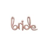 Tinky Winky Bride Yazılı El Yazısı Folyo Rose Gold Renkli Balon Bekarlığa Veda Partisi Büyük Balon Set Rosegold