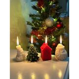 Tinky Winky Christmas Yılbaşı Temalı Kardan Adam Ev Çamağacı Noel Baba Mum - Renkli