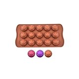 Tinky Winky Çikolata Emoji Kalıbı Kek Kalıbı Gülenyüz Jelibon Silikon Çikolata Kalıbı - Kahverengi