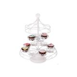 Tinky Winky Cupcake Popkek Muffin Kek Standı Atlıkarınca 12 Bölmeli Kek Standı Parti Standı Kek Standı beyaz