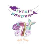 Tinky Winky Deniz Kızı Folyo Set Konsept Doğum Günü Balon Zincir Set 7