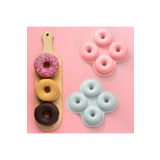 Tinky Winky Donut Yuvarlak Çikolata Kek Kalıbı 4'lü - Beyaz
