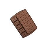 Tinky Winky Dubai Çikolata Kalıbı Tablet Dikdörtgen Waffle Kalıbı Silikon Kek Kalıbı Kahverengi