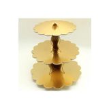 Tinky Winky Düz Gold Kek Standı Gri Karton CupCake Standı Gold 3 Katlı Piramit Kurabiye Kulesi winky915