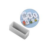 Tinky Winky Epoksi Sabun Dikdörtgen Obje Silikon Kalıbı 6x2 cm - Beyaz