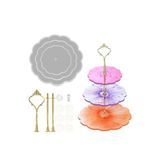 Tinky Winky Epoksi Silikon Cupcake Standı Kalıp Papatya 3 Lü Kek Standı