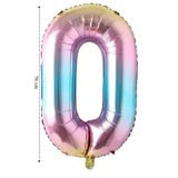 Tinky Winky Folyo Balon 0 Rakamı Helyum 76 Cm Balon Gökkuşağı 0