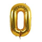 Tinky Winky Folyo Balon 0 Rakamı Helyum Balon 36 Cm Gold Renk - 0 Yaş Balonu - 0 Yaş Balon - 0 Number Ballon 0