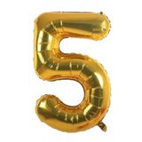 Tinky Winky Folyo Balon 1 Rakamı Helyum Balon 36 Cm Gold Renk - 1 Yaş Balonu - 1 Yaş Balon -1 Number Ballons 5