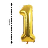 Tinky Winky Folyo Balon 1 Rakamı Helyum Balon 40 Cm Gold Renk gold