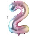 Tinky Winky Folyo Balon 3 Rakamı Helyum 76 Cm Balon Gökkuşağı 2