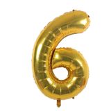 Tinky Winky Folyo Balon 6 Rakamı Helyum Balon 40 Cm Gold Renk gold