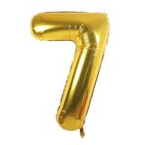 Tinky Winky Folyo Balon 7 Rakamı Helyum Balon 36 Cm Gold Renk - 7 Yaş Balonu - 1 Yaş Balon - 7 Number Ballon 7