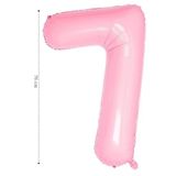Tinky Winky Folyo Balon 7 Rakamı Helyum Balon Pembe Renk 7