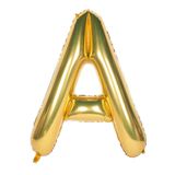 Tinky Winky Folyo Balon A Harfi Helyum Balon 100 Cm Gold Renk - A Harf Balon - Harf Folyo Balon - A Harfli Balon A