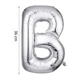 Tinky Winky Folyo Balon B Harfi Helyum Balon 36 Cm Gümüş Renk - B Harf Balon - Harf Folyo Balon Silver Ballon B