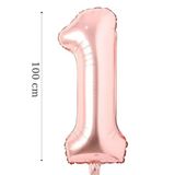 Tinky Winky Folyo Balon Büyük Boy 1 Rakam Helyum Balon 100 Cm Rosegold Renk Bride To be Bekarlığa Veda 1