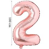 Tinky Winky Folyo Balon Büyük Boy 2 Rakam Helyum Balon 100 Cm Rosegold Renk Bride To be Bekarlığa Veda 2