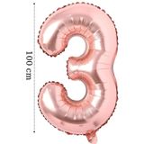 Tinky Winky Folyo Balon Büyük Boy 3 Rakam Helyum Balon 100 Cm Rosegold Renk Bride To be Bekarlığa Veda 3