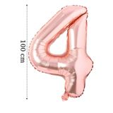Tinky Winky Folyo Balon Büyük Boy 4 Rakam Helyum Balon 100 Cm Rosegold Renk Bride To be Bekarlığa Veda 4