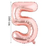Tinky Winky Folyo Balon Büyük Boy 5 Rakam Helyum Balon 100 cm Rosegold Renk Bride To be Bekarlığa Veda 5