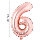 Tinky Winky Folyo Balon Büyük Boy 6 Rakam Helyum Balon 100 Cm Rosegold Renk Bride To be Bekarlığa Veda 6
