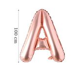 Tinky Winky Folyo Balon Büyük Boy A Harfi Helyum Balon 100 Cm Rosegold Renk Bride To be Bekarlığa Veda A