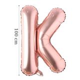 Tinky Winky Folyo Balon Büyük Boy K Harfi Helyum Balon 100 Cm Rosegold Renk Bride To be Bekarlığa Veda K