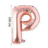 Tinky Winky Folyo Balon Büyük Boy P Harfi Helyum Balon 100 Cm Rosegold Renk Bride To be Bekarlığa Veda P