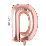 Tinky Winky Folyo Balon D Harfi Helyum Balon 100 Cm Rose Renk - D Harf Balon - Harf Folyo Balon - D Harfli Balon D