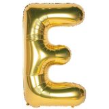 Tinky Winky Folyo Balon E Harfi Helyum Balon 100 Cm Gold Renk - E Harf Balon - Harf Folyo Balon - E Harfli Balon E