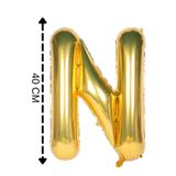 Tinky Winky Folyo Balon N Harfi Helyum Balon 40 Cm Gold Renk gold