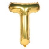 Tinky Winky Folyo Balon T Harfi Helyum Balon 36 Cm Gold Renk - A Harf Balon - Harf Folyo Balon Gold Ballons T