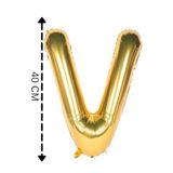 Tinky Winky Folyo Balon V Harfi Helyum Balon 40 Cm Gold Renk Altın