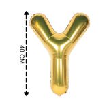 Tinky Winky Folyo Balon Y Harfi Helyum Balon 40 Cm Gold Renk gold
